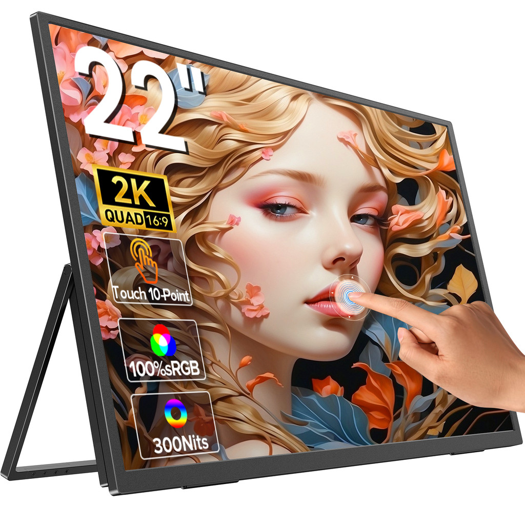 Jual Cdisplay 22 inch Touch Portable Monitor 2k 1440P 100%sRGB QHD ...