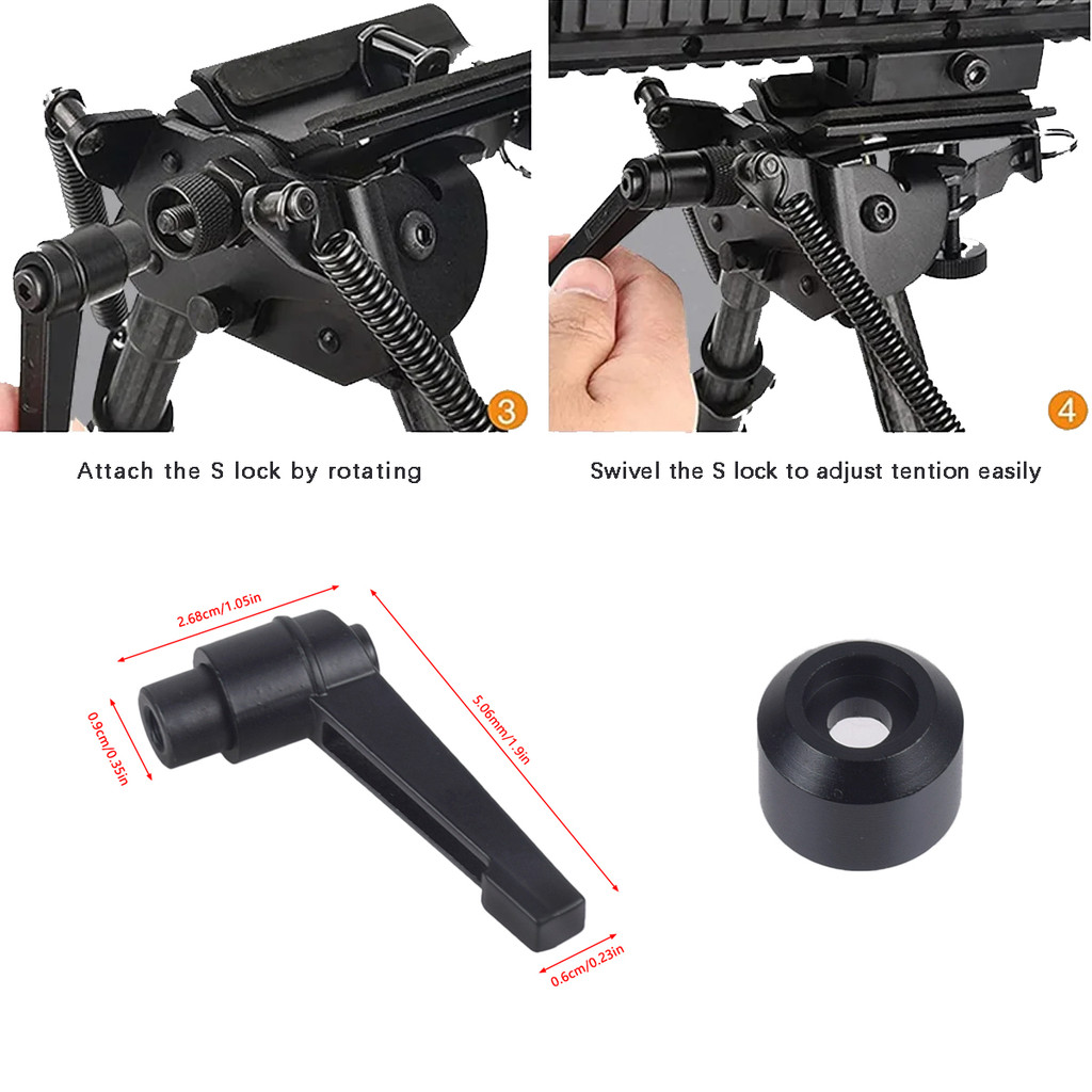 Jual Tactical Quick Adjust Swivel Harris Bipod Pivot Lock Rifle Mount ...