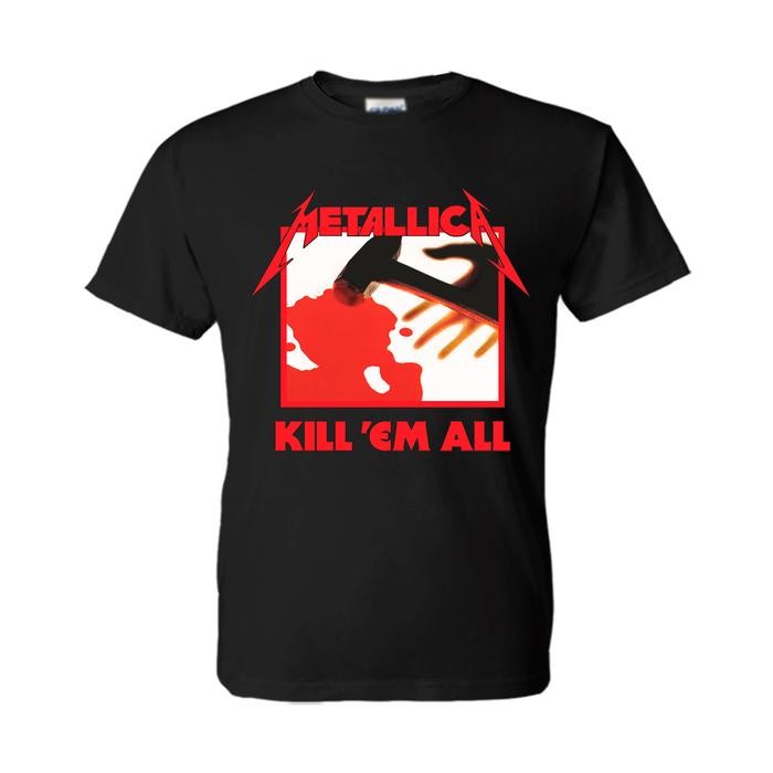 Jual (COD) Kaos Metallica - Metalica Kill Em All - Hitam, S | Shopee ...