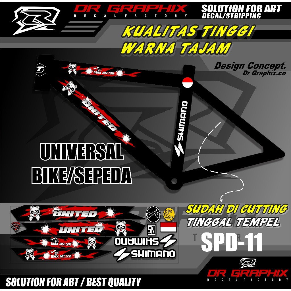 Jual SPD-11 BIKE LIS STICKER STRIPING BIKE SEPEDA VARIASI UNIVERSAL ...