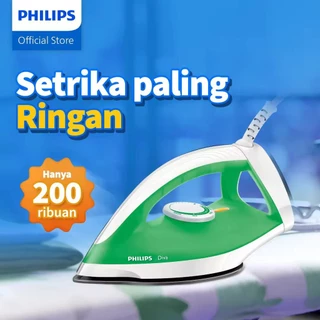 Setrika Philips Diva GC122/77 Hijau - Setrikaan promo murah, Tapak Strika Anti Lengket, Tahan Lama