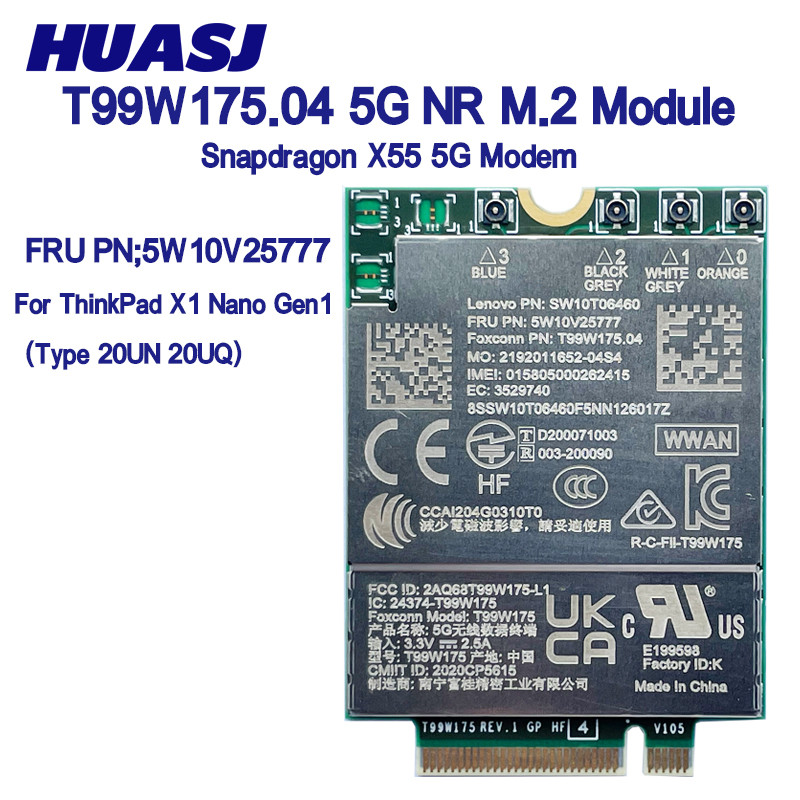 Jual NEW T99W175 T99W175.04 5G NR M.2 5G Card FRU 5W10V25777 X55 5G ...