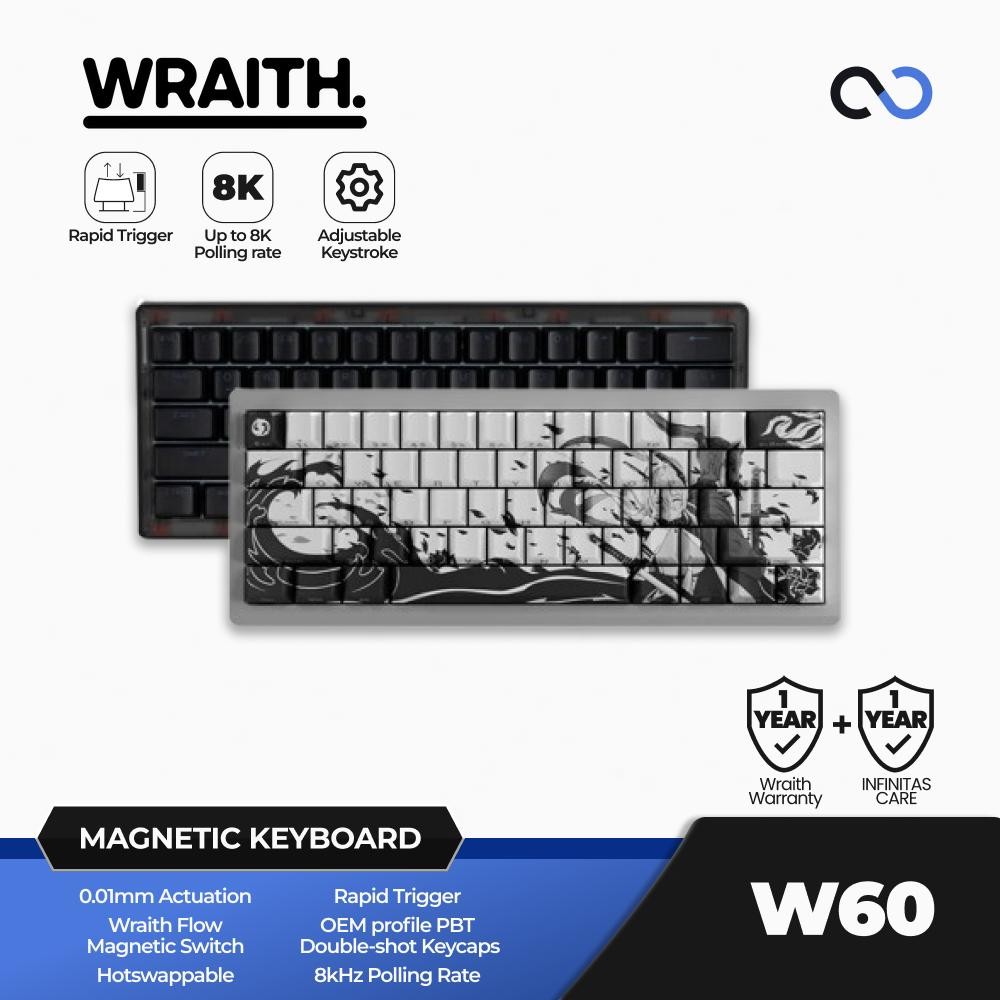Jual Wraith W60 HE 8K Hall Effect 65% Gaming Keyboard Rapid Trigger DKS ...