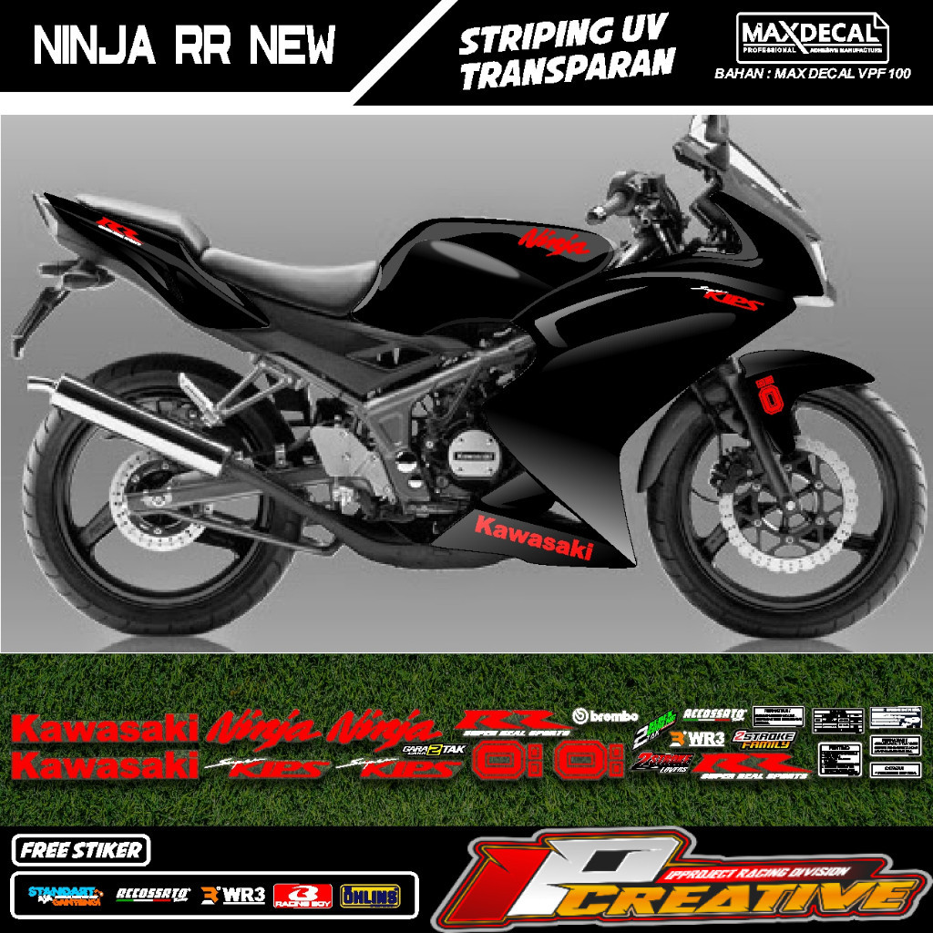 Jual Stiker Striping Transparan Ninja RR NEW FACELIFT Motif Terbaru Y ...