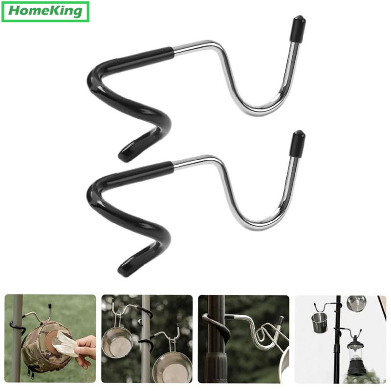 Gantungan Hook Hanger Lampu Tiang Flysheet Kemping Hiking Berkemah Luar Ruangan Anti Slip HomeKing