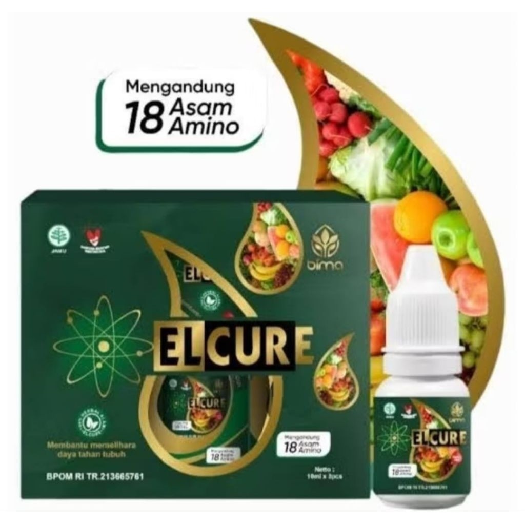 Jual ELCURE 1 BOX ISI 3 BOTOL SUPLEMEN KESEHATAN ORIGINAL BIMA | Shopee ...