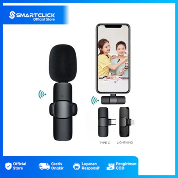 Mic Wireless Clip On 1 Mic Lightning Port High Sensitive Hd Audio Record Noice Reduction