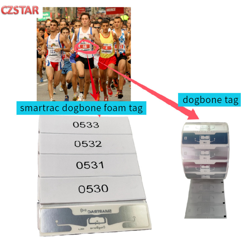 Jual 50pcs long range Smartrac Dogbone Uhf Rfid Marathon Timing Chip ...