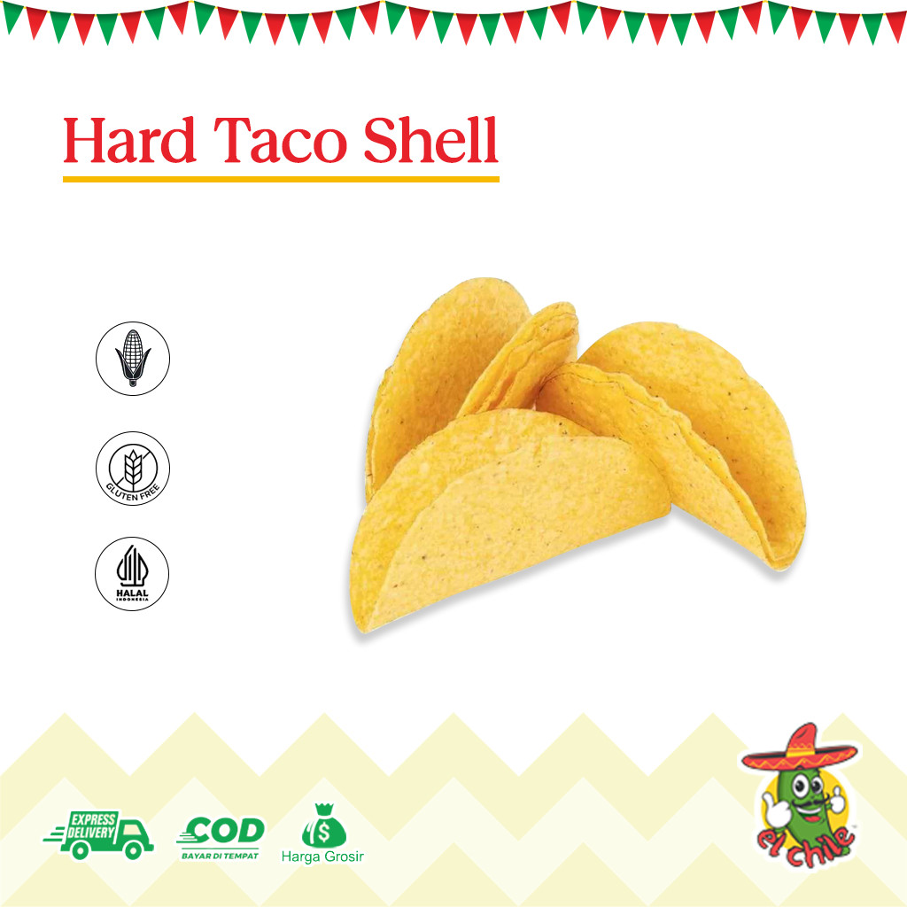 Jual HARD TACO SHELL CHIPS EL CHILE ( 1 PAK ISI 10PCS ) | Shopee Indonesia