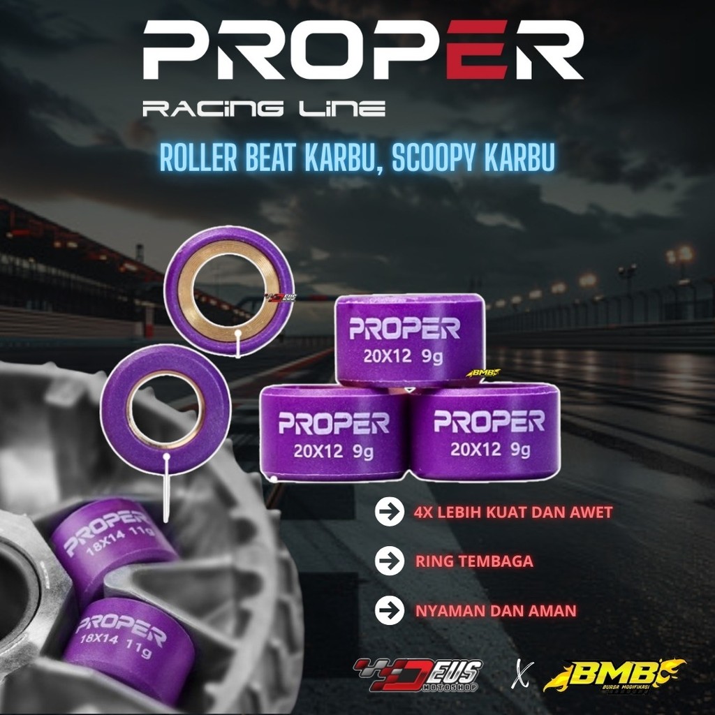Jual Proper Roller 3pcs Honda Beat Scoopy Spacy karbu | Shopee Indonesia
