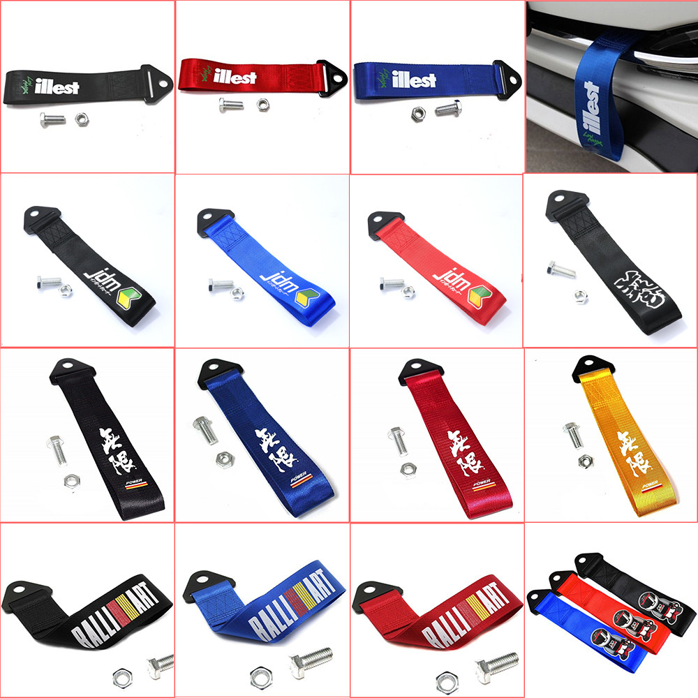 Jual JDM styling Racing Car Ropes Hook Towing Tow Strap For Honda ...