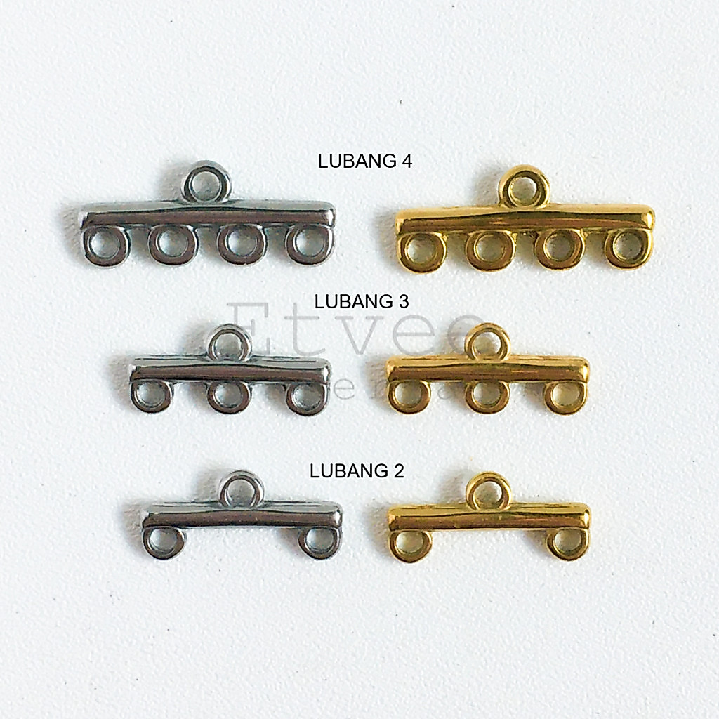 Jual L305 Stopper crimp gelang 2 3 lubang ujung tali penutup rantai ...