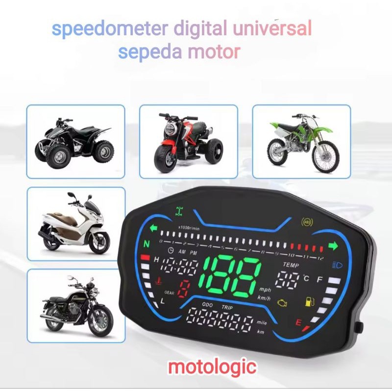 Jual Speedometer Digital Sepeda Motor Universal Tipe TRZ Korea | Shopee ...