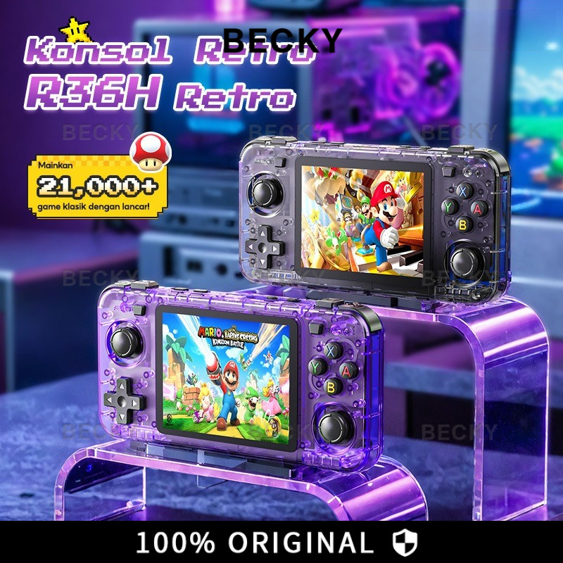 Jual BECKY R36H Game Boy Retro Gamebot Gimbot Mini Portable Include ...