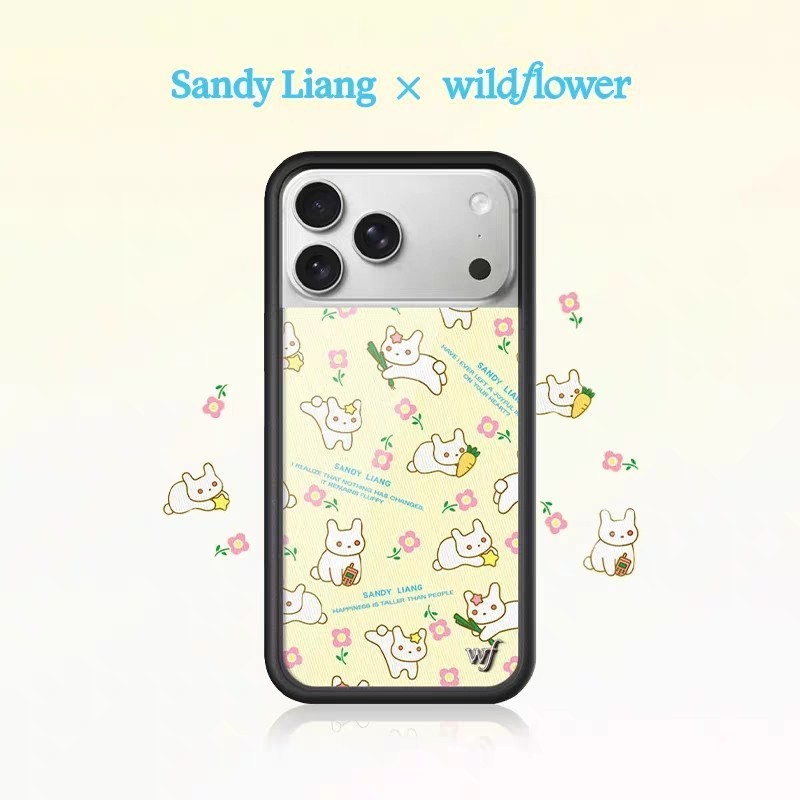 Jual New Wildflower Sandy Liang Bunny Phone Case for IPhone 17 17Pro 17Air  17Pro Max 16 15 14 Plus 12 13 Pro Max Acrylic Hard Casing Shockproof Back  Cover Cute Rabbit Cat Pig Monkey Wf | Shopee Indonesia