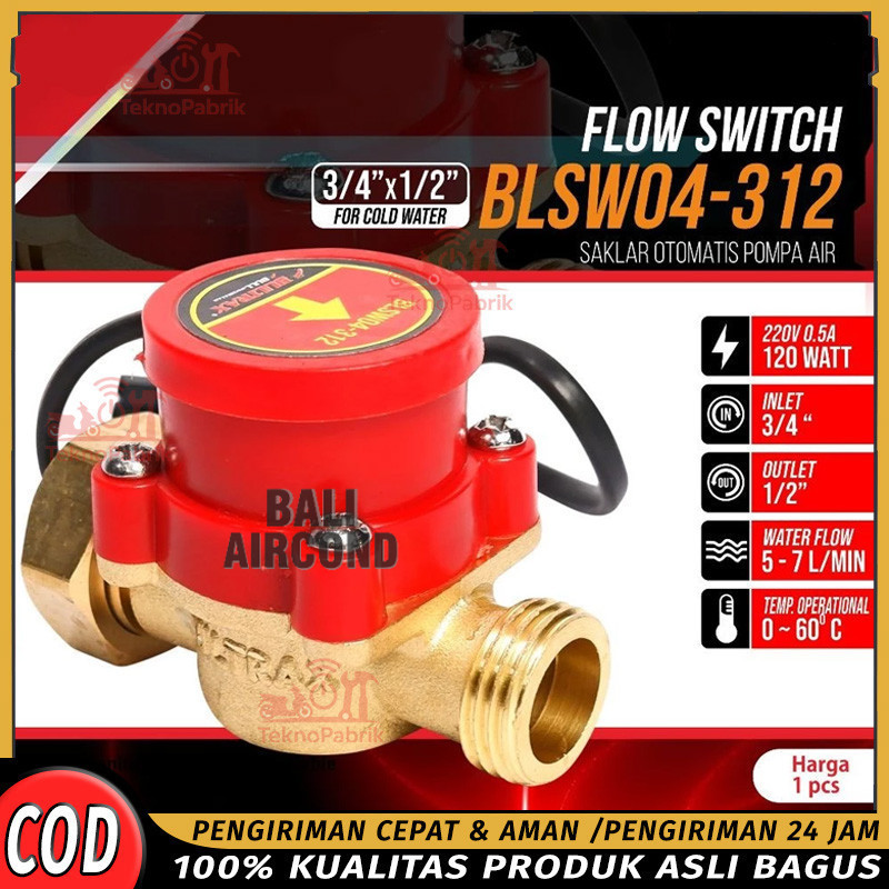 Jual Water Flow Switch 3/4" X 1/2" Saklar Otomatis Pompa Air Tekanan ...