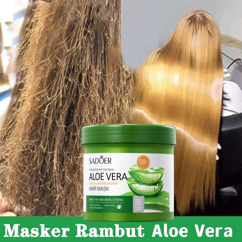 Jual Aloe Vera 500ml Hair Mask Solusi Rmbut Rusak Dan Kering Meluruskan ...
