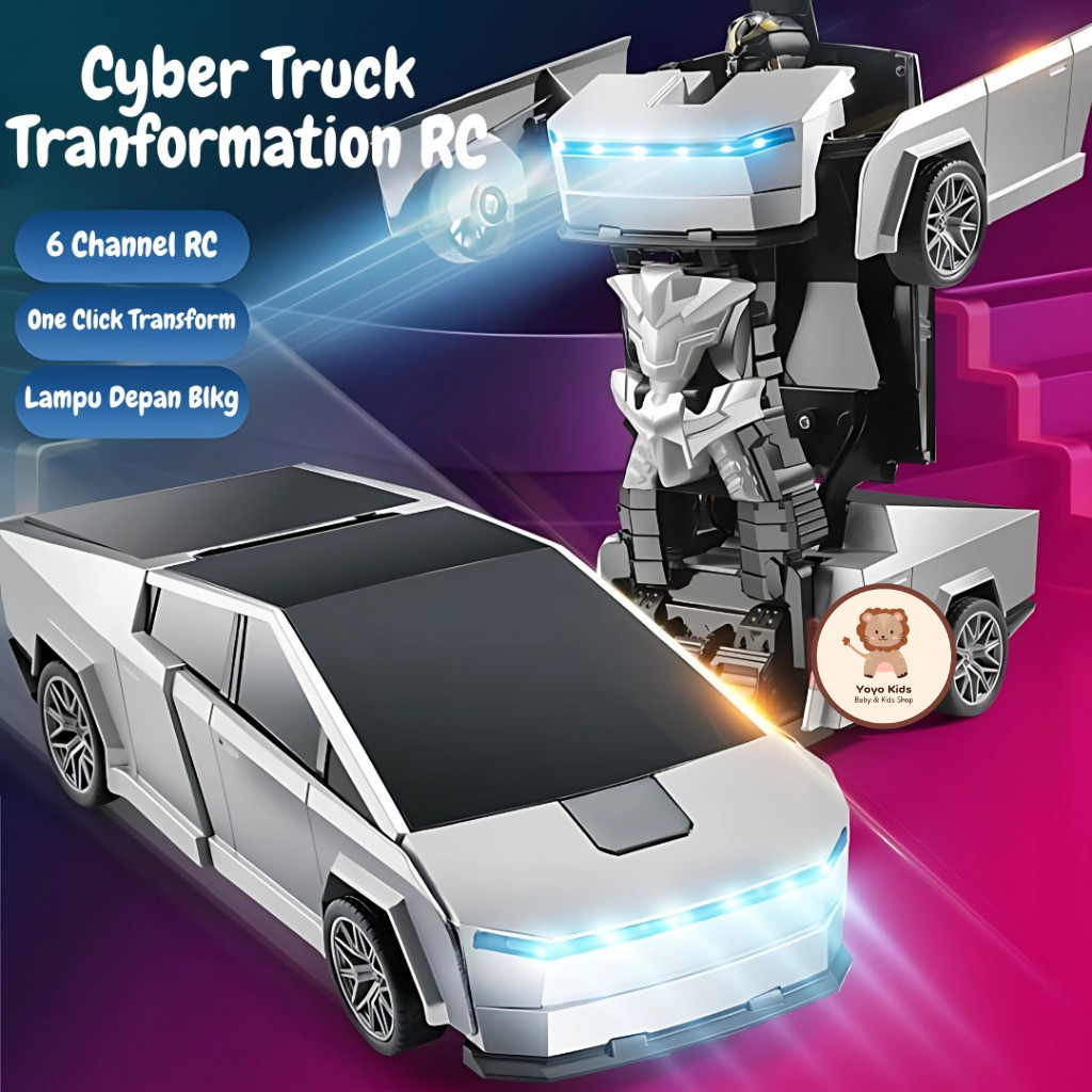 Jual Mainan Mobil Anak Remote Control Transformation Tesla Cyber Truck ...