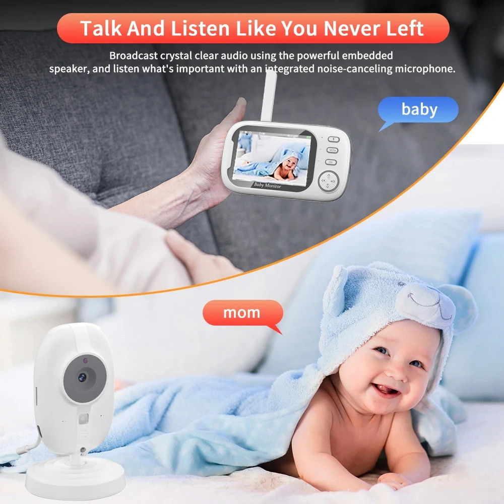 Jual New 3.5 in Wireless Video Baby Monitor Night Vision Temperature ...