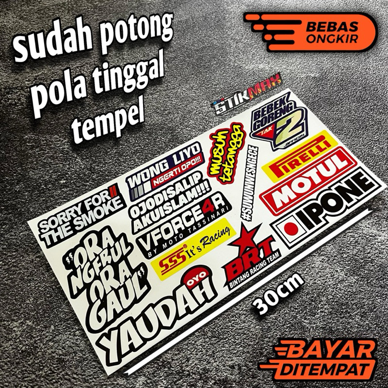Jual Stiker Sticker Racing Fiz R Satria 2 Tak Ninja 2 Stroke Sudah Di ...