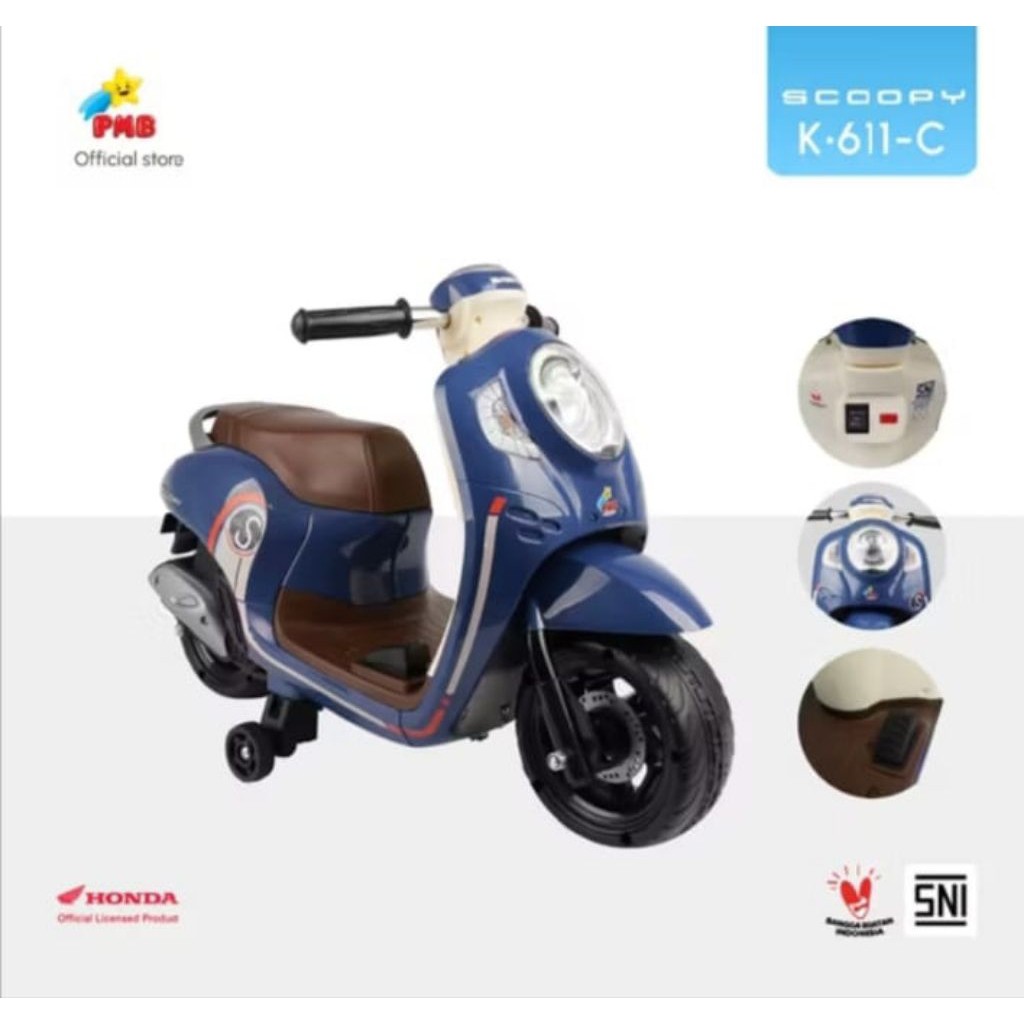 Mainan Motor-Motoran Aki Anak PMB K-611C Motoran Scoopy