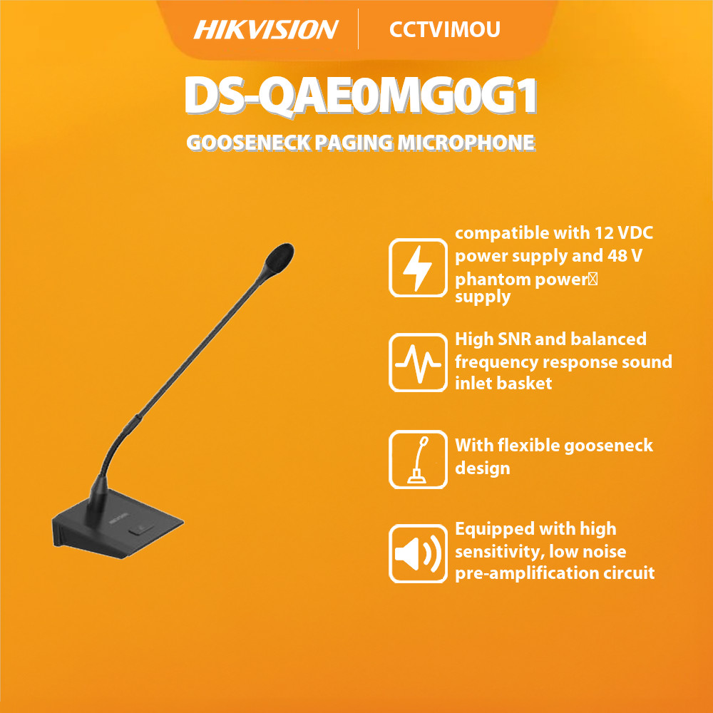 Jual HIKVISION DS-QAE0MG0G1 GOOSENECK PAGING MICROPHONE | Shopee Indonesia