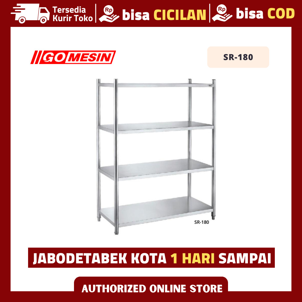 Jual Storage Rack 4 Tray Gomesin SR-180 Rak Susun Stainless Original ...
