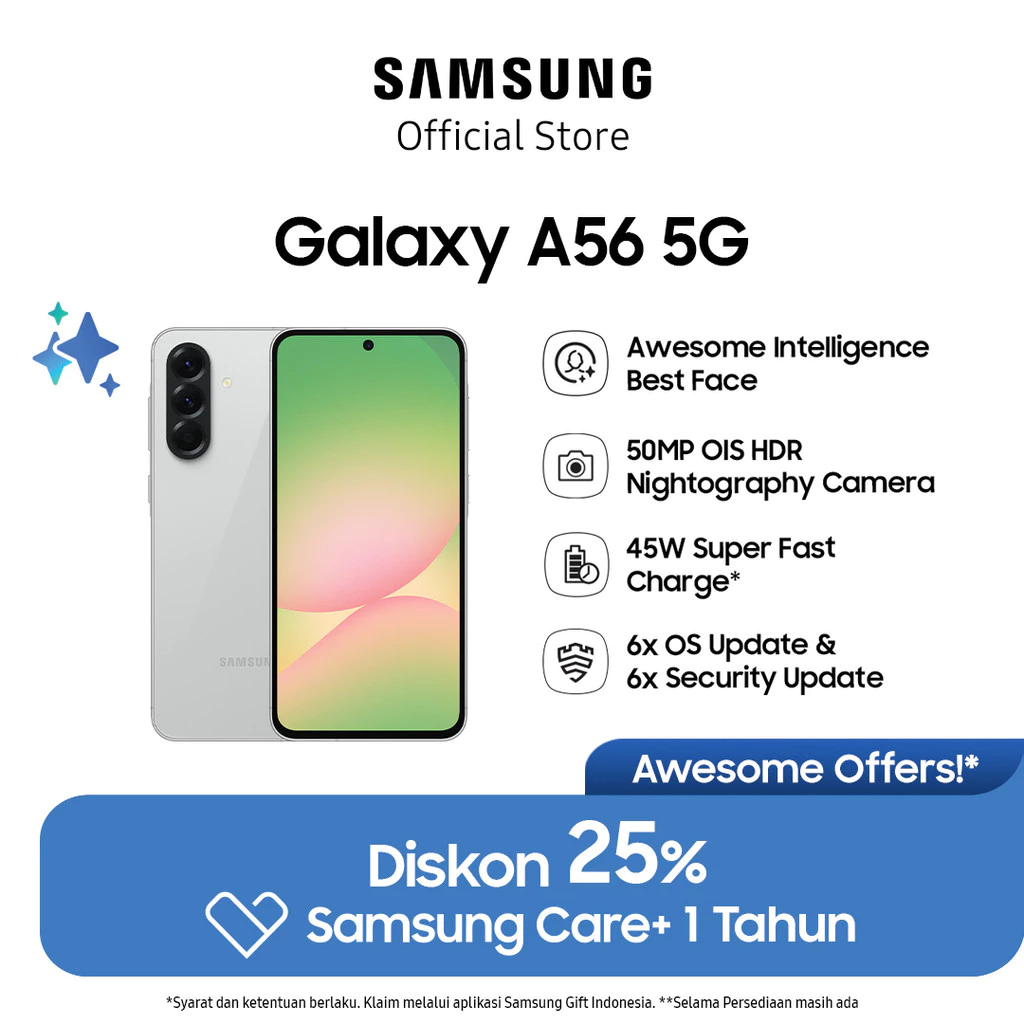 Samsung Galaxy A56 5G [12/256] - Galaxy AI | Smartphone AI | 50MP OIS HDR Camera | 45W Super Fast Charge AI Publish on