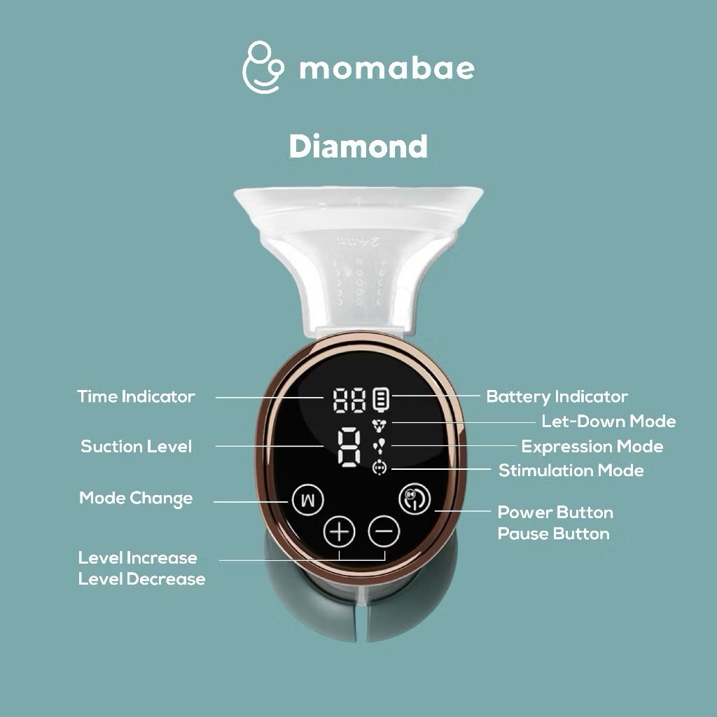 Jual Momabae Diamond Breastpump Rechargeable Tanpa Kabel - Momabae ...