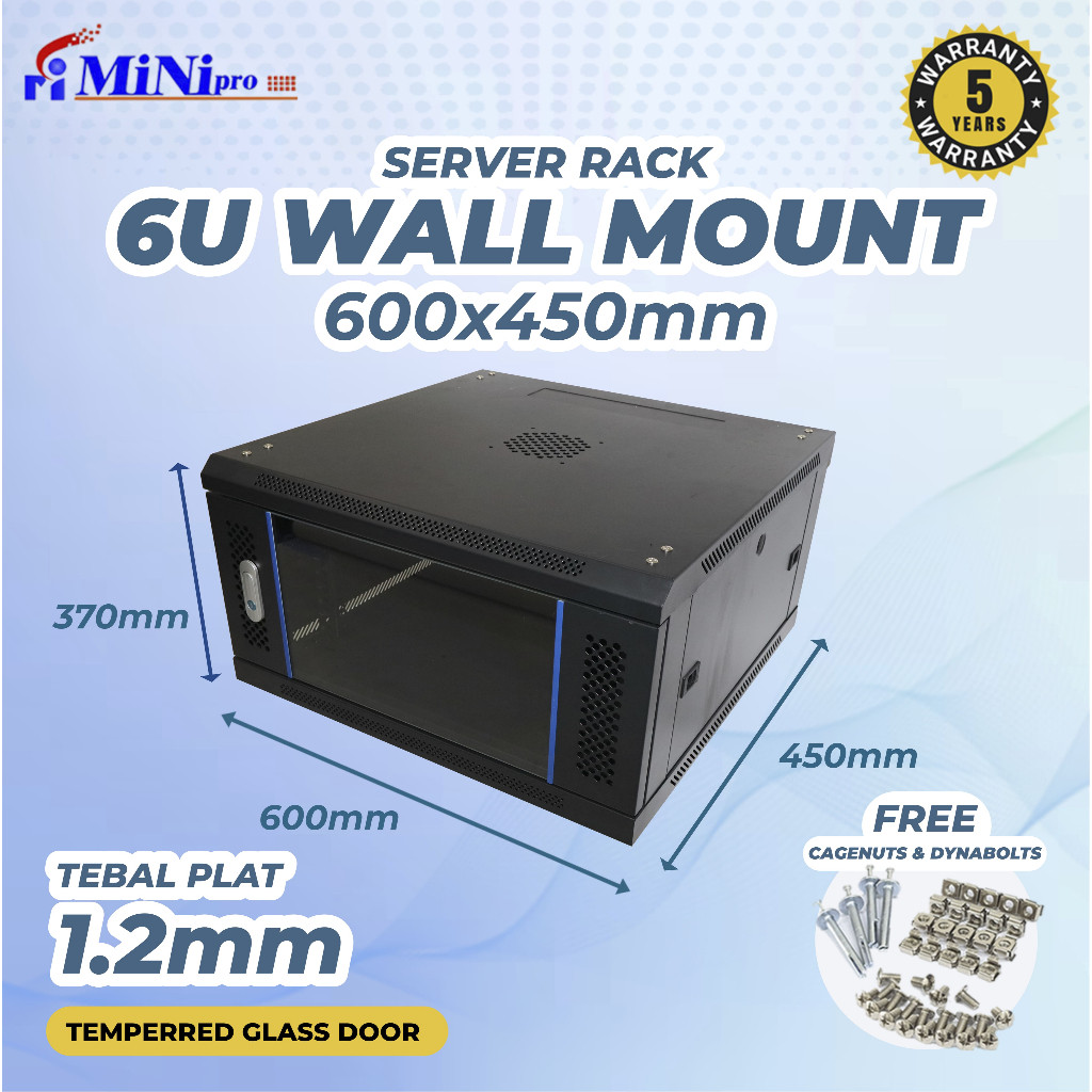 Jual Minipro Rack Server 6U 600x450mm Wall Mount Rack | Shopee Indonesia