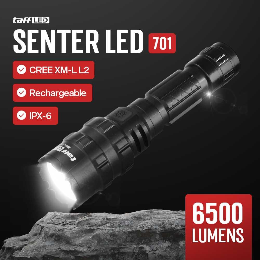 Jual CAS - TaffLED Senter LED Torch Hunting Cree XM-L L2 6500 Lumens ...