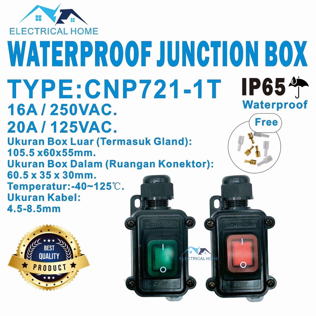 Jual Saklar Waterproof / Saklar Outdoor / Switch On Off Anti Air ...