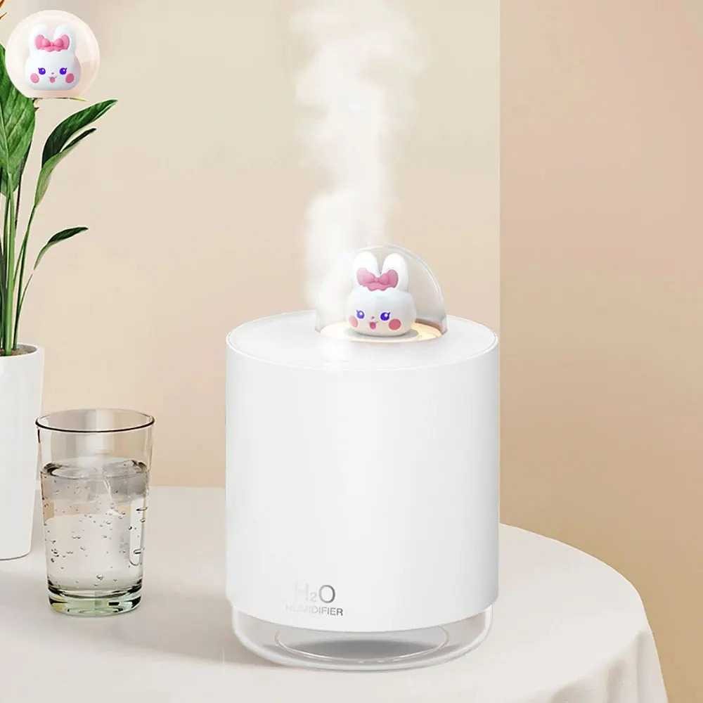 Jual INVODA Air Humidifier Mini Ultrasonic Diffuser Night LED Rabbit ...