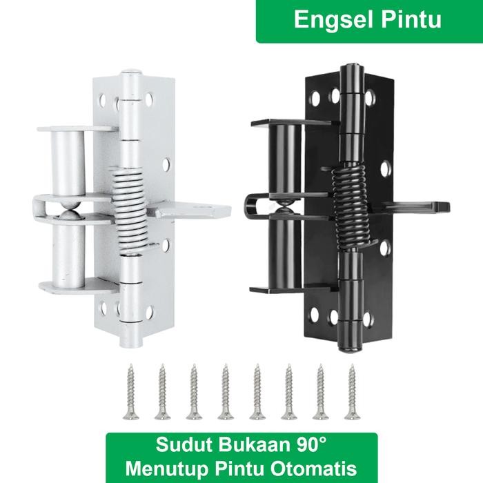 Jual Engsel Penutup Penahan Pintu Otomatis 90° Spring Hinge Door Closer ...