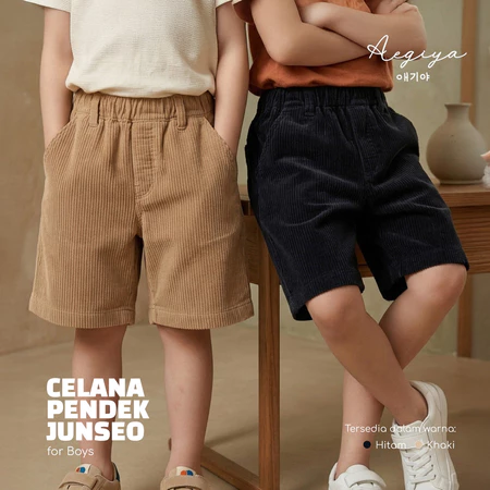 Celana Pendek Junseo | Celana Pendek Katun Anak Laki-Laki Korean Style