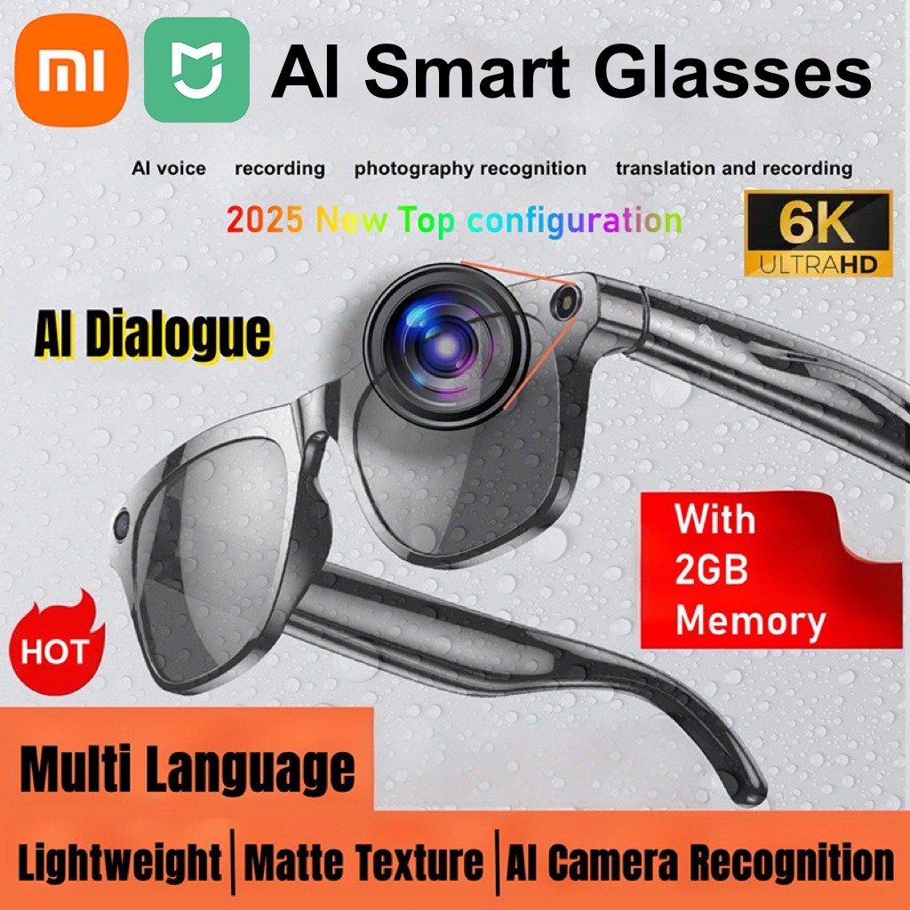 AI Smart Glasses - Lunettes Intelligentes Avec ChatGPT, Traducteur, écouteurs Bluetooth