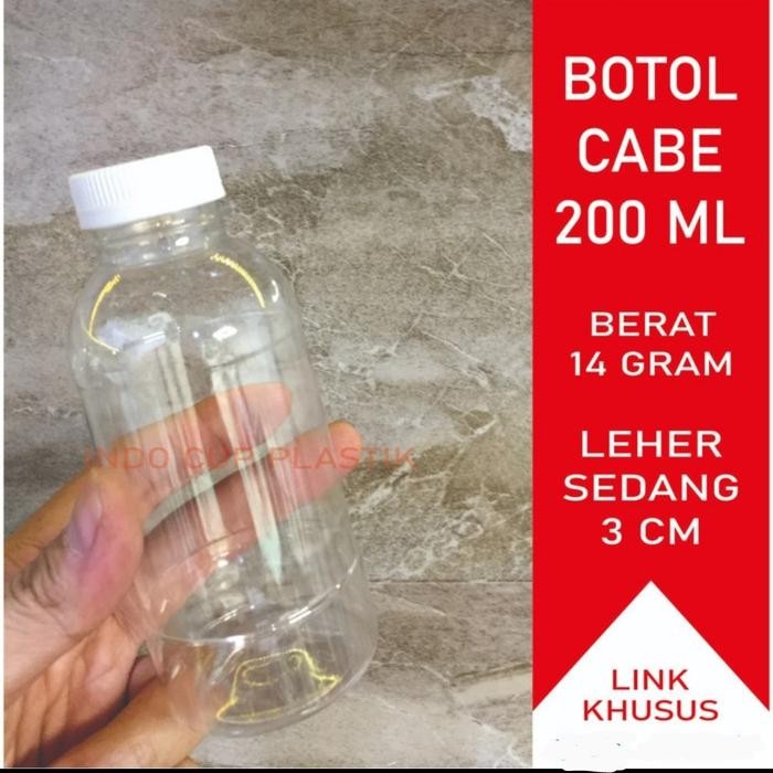 Jual Isi 100 Pcs Botol Cabe 200 ml / Botol Plastik 200 ml / Botol Susu ...