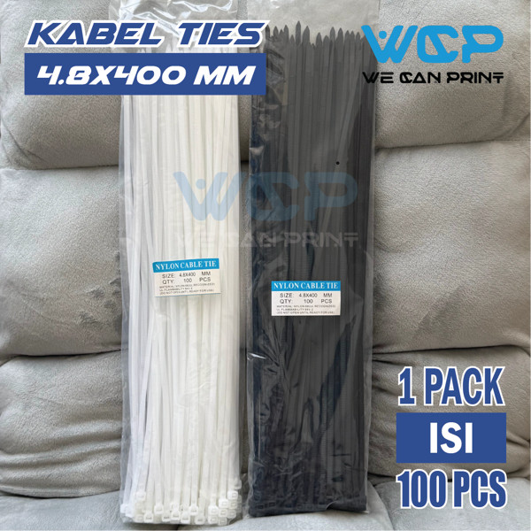 Jual Kabel Ties 4.8x400mm Nylon Cable Tie Hitam / Putih 40cm Insulock ...