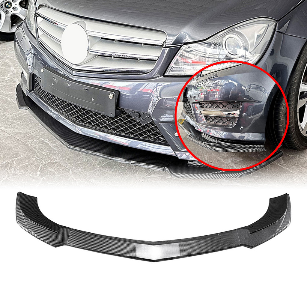 Jual Front Bumper Spoiler Lip Splitter Kit For Mercedes Benz C-Class ...