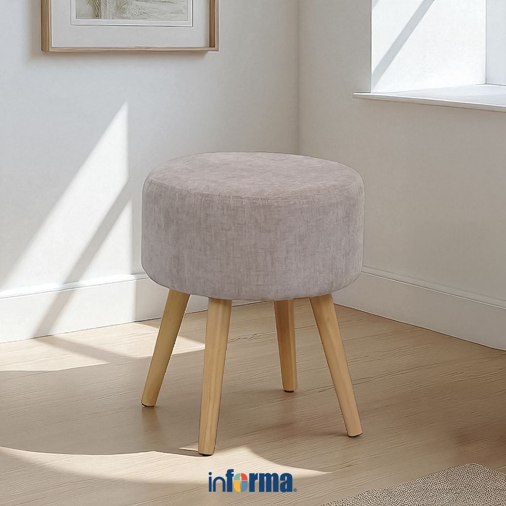 Jual Informa Bia Bangku Fabric - Krem Beige Barstool Bar Stool Bangku ...
