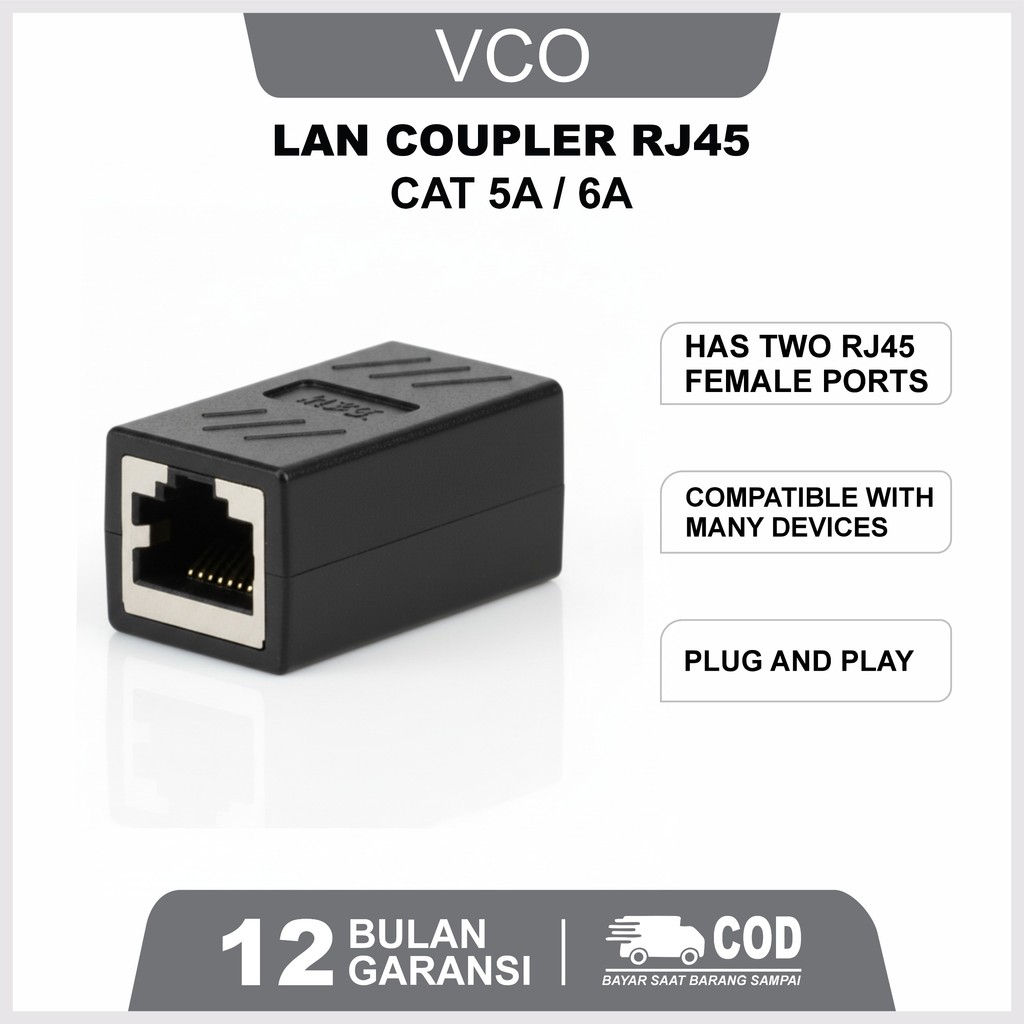 Jual Barel RJ45 LAN Barrel Coupler UTP Konektor Sambungan Kabel Lan ...