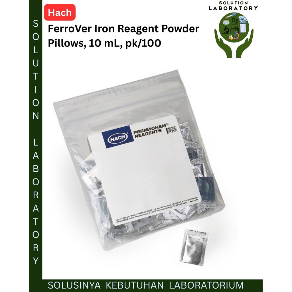 Jual FerroVer Iron Reagent Powder Pillows, 10 mL, pk/100 HACH | Shopee ...