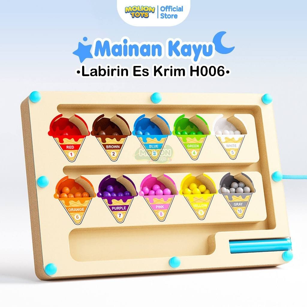 Jual Papan Labirin Angka Dan Sortir Warna Magnetik Mainan Edukasi ...