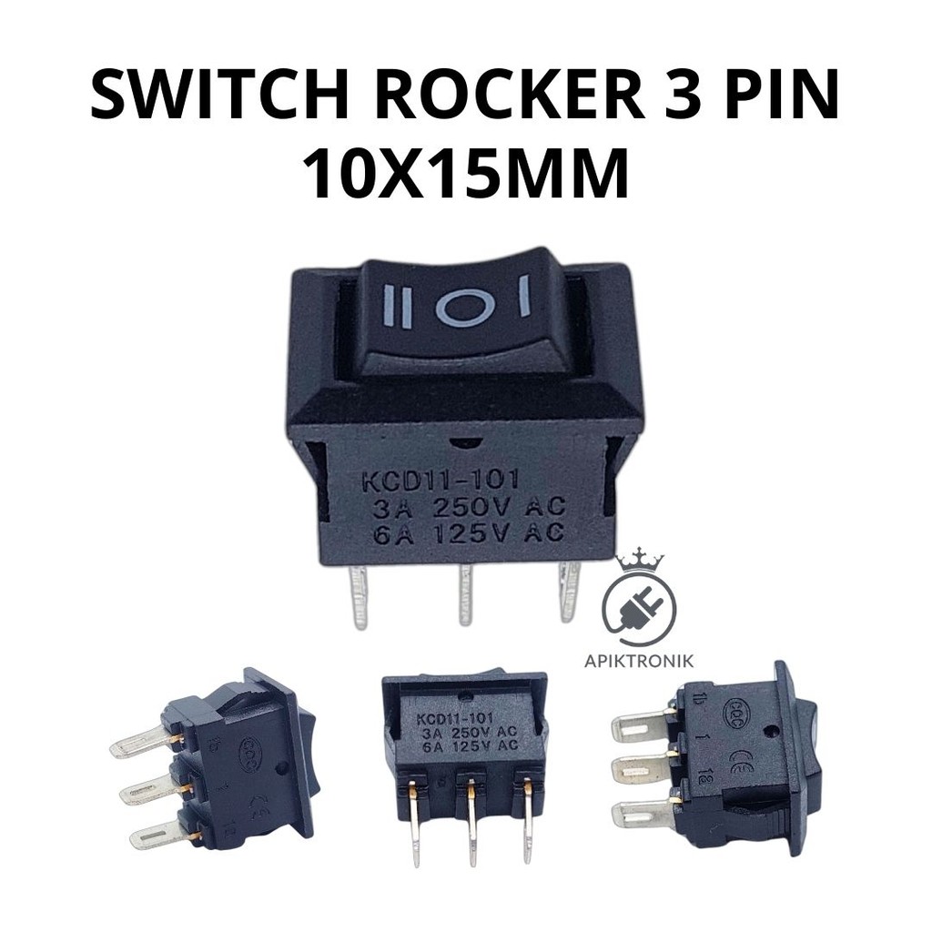 Jual Switch Rocker 3 Pin 10x15mm – Saklar ON-OFF 3 Posisi 3P | Shopee ...