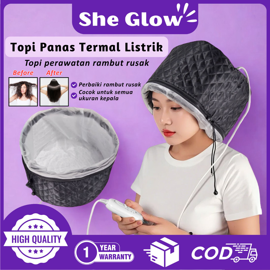 Jual She Glow (GARANSI 1 TAHUN) Topi Panas Termal Listrik Berikat untuk ...