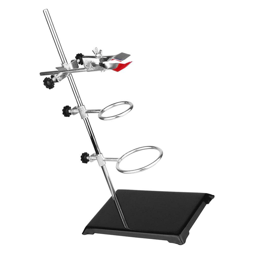 Jual Iron Stand Laboratory Chemistry Clamps Lab Stands Funnel Holder ...