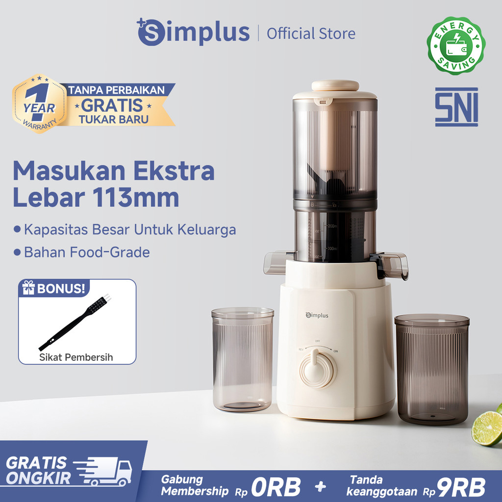 Jual Simplus Blender 200W Slow Juicer Cold Press 113mm Easy Juice Cerat ...