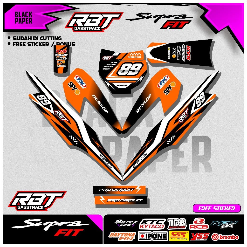 Jual Striping Rbt Motor supra fit new Motor Rbt Bebek Modif Supermoto ...