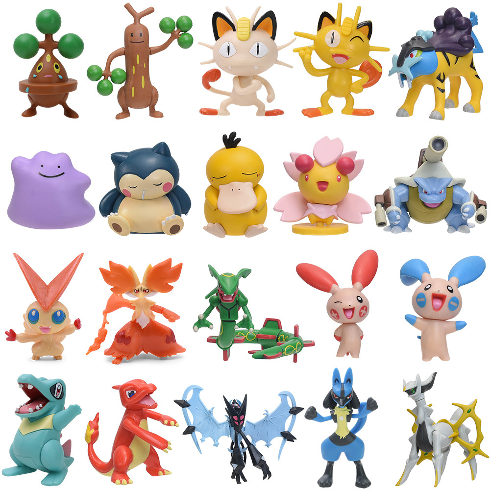 Jual Cute Pokemon PVC Figures Model Toy Lucario Psyduck Totole tto ...
