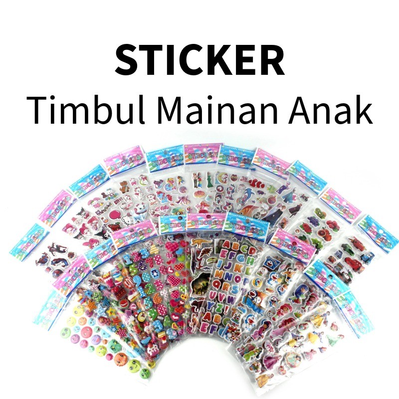 Jual Stiker Anak Timbul / Stiker Mainan Tempel /Stiker Karakter ...